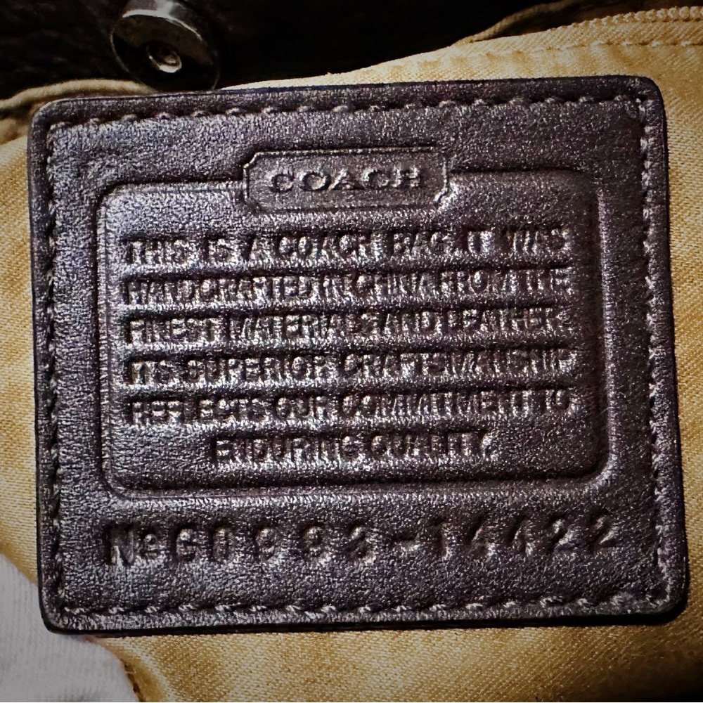 Vintage Y2K Coach tote bag Shoulder Bag Brown and Tan soft leather - Picture 6 of 17